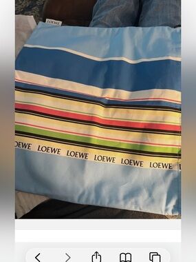The Loewe x Paula’s Ibiza Striped Canvas Large Drawstring Pouch
